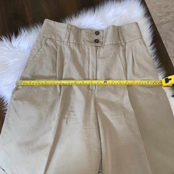 Escada High Waist Vintage Silk Bermuda Shorts Tan size 38 EU - Picture 15 of 17